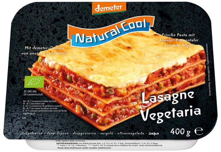 Natural Cool Lasagne vegetaria bio demeter 400g